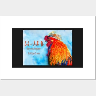 Cock-a-doodle-doo Rooster Birthday card Posters and Art